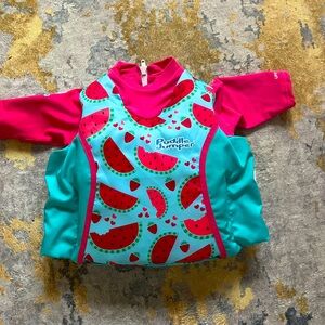 Puddle Jumper Kids 2-in-1 Life Jacket and Rash Guard, Watermelons
